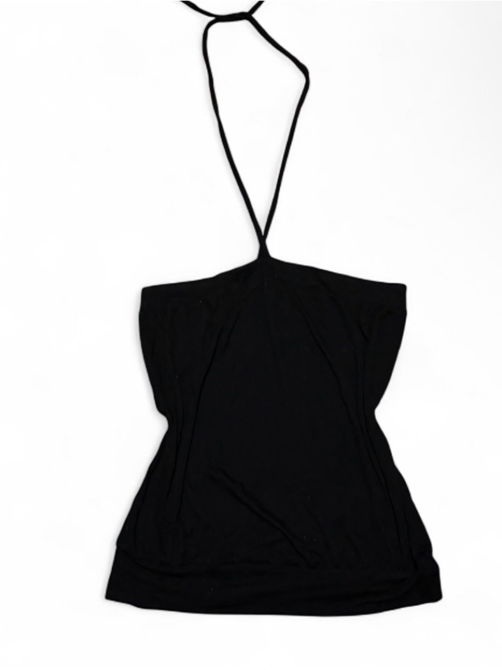 Vintage One Heart Black Y2K Halter Top